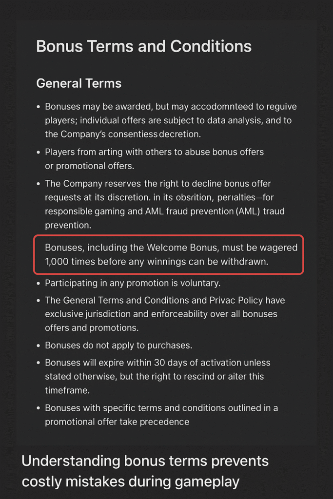 Screenshot showing BC Game's bonus terms and conditions page with wagering requirements highlighted in red.