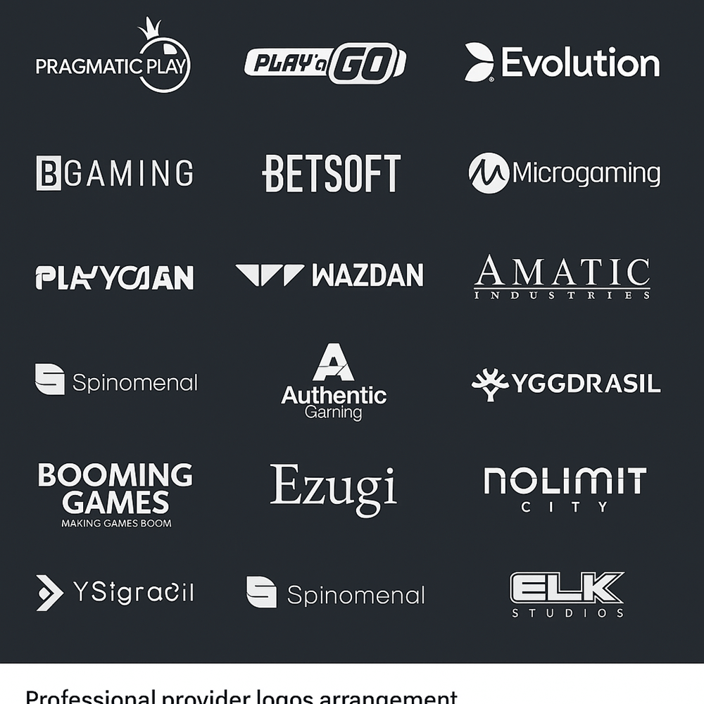 Logo grid of major software providers partnered with BitStarz.