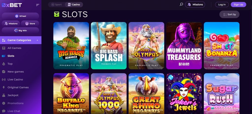 0xbet slots